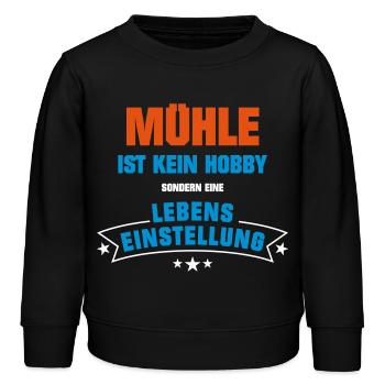 Mühle Sportart - Kinder Organic Sweatshirt Mini Changer von Stanley/Stella - Schwarz - Vorne - AI Model Kid Male (0cm)