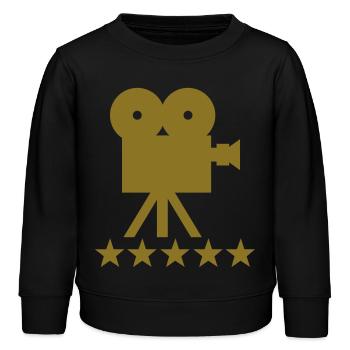 cine camera deluxe hollywood - Sweat enfant bio Stanley/Stella - noir - Devant - AI Model Kid Male (0cm)