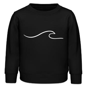 Vague - Sweat enfant bio Stanley/Stella - noir - Devant - AI Model Kid Male (0cm)