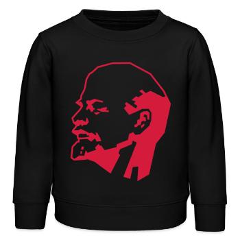 Lenin - Kinder Organic Sweatshirt Mini Changer von Stanley/Stella - Schwarz - Vorne - AI Model Kid Male (0cm)