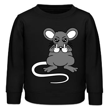 Souris Méchant En Colère Frustré Agressif Majeur - Sweat enfant bio Stanley/Stella - noir - Devant - AI Model Kid Male (0cm)