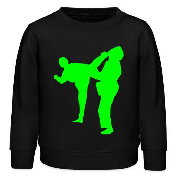 zu kämpfen! - Kinder Organic Sweatshirt Mini Changer von Stanley/Stella - Schwarz - Vorne - AI Model Kid Male (0cm)