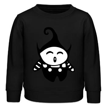 bébé lutin - Sweat enfant bio Stanley/Stella - noir - Devant - AI Model Kid Male (0cm)