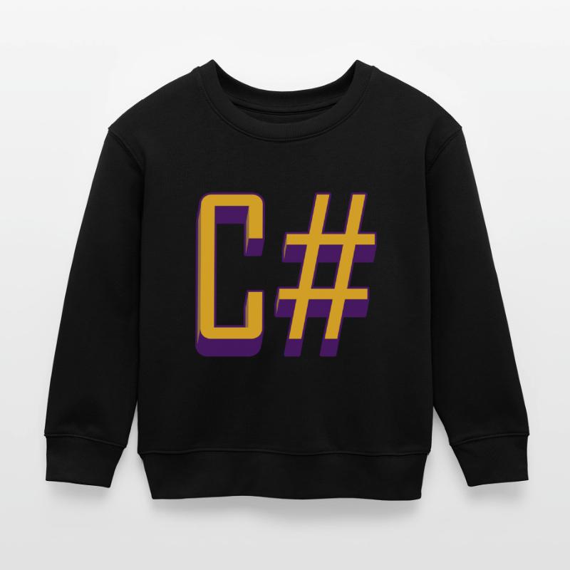 Programming Languages: C# / C sharp (Classic) Kids Organic Sweatshirt by Stanley/Stella