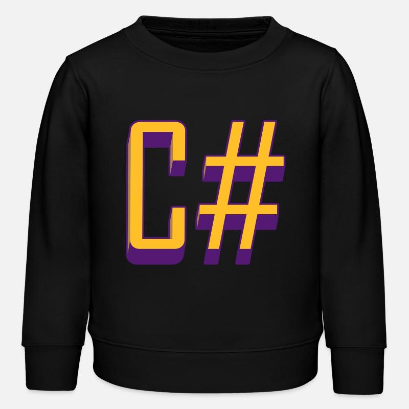 Programming Languages: C# / C sharp (Classic) - Kids Organic Sweatshirt by Stanley/Stella - black