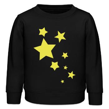 Stars - Kinder Organic Sweatshirt Mini Changer von Stanley/Stella - Schwarz - Vorne - AI Model Kid Male (0cm)