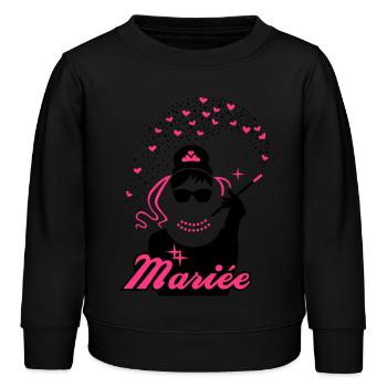 future mariée - evjf - équipe de la mariée - film - Sweat enfant bio Stanley/Stella - noir - Devant - AI Model Kid Male (0cm)