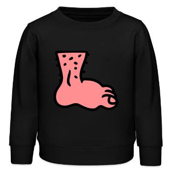 Fuß - Kinder Organic Sweatshirt Mini Changer von Stanley/Stella - Schwarz - Vorne - AI Model Kid Male (0cm)