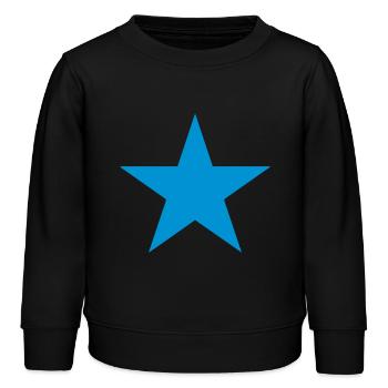 Blue star - Sweat enfant bio Stanley/Stella - noir - Devant - AI Model Kid Male (0cm)