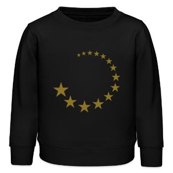 Stars - Kinder Organic Sweatshirt Mini Changer von Stanley/Stella - Schwarz - Vorne - AI Model Kid Male (0cm)