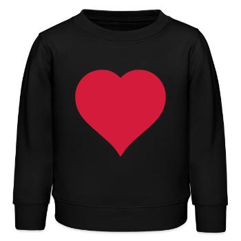 heart - Kinder Organic Sweatshirt Mini Changer von Stanley/Stella - Schwarz - Vorne - AI Model Kid Male (0cm)