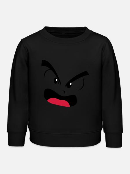 angry - Kids Organic Sweatshirt by Stanley/Stella - black