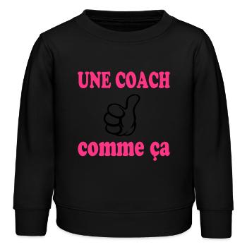 Une coach comme ça - Kinder Organic Sweatshirt Mini Changer von Stanley/Stella - Schwarz - Vorne - AI Model Kid Male (0cm)