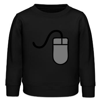 Maus - Kinder Organic Sweatshirt Mini Changer von Stanley/Stella - Schwarz - Vorne - AI Model Kid Male (0cm)
