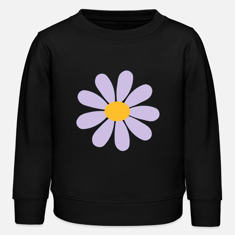Flower daisy - Kids Organic Sweatshirt by Stanley/Stella - black