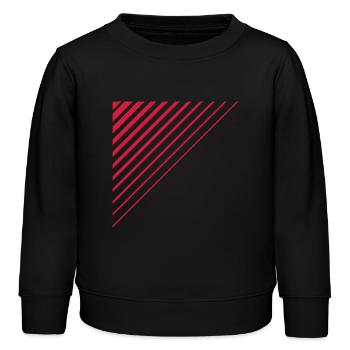 diagonale Linien - Kinder Organic Sweatshirt Mini Changer von Stanley/Stella - Schwarz - Vorne - AI Model Kid Male (0cm)