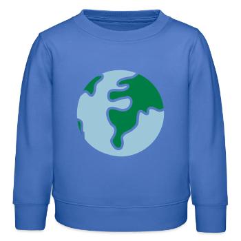 Globus - Welt - Kinder Organic Sweatshirt Mini Changer von Stanley/Stella - carolina Blue - Vorne - AI Model Kid Female (0cm)