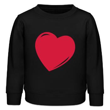 herz - Sweat enfant bio Stanley/Stella - noir - Devant - AI Model Kid Male (0cm)
