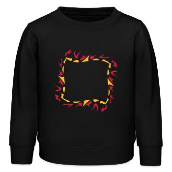 Abstrait feu flamme structure - Sweat enfant bio Stanley/Stella - noir - Devant - AI Model Kid Male (0cm)