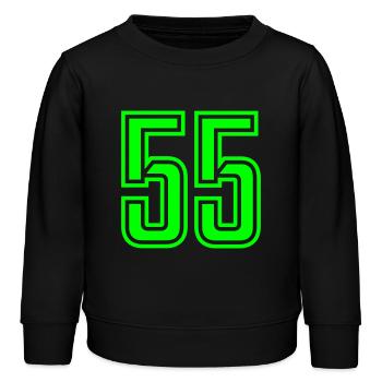 55 - Kids Organic Sweatshirt by Stanley/Stella - black - Front - AI Model Kid Male (0cm)
