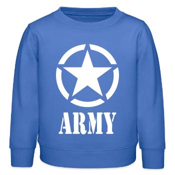 Army star 01 - Sweat enfant bio Stanley/Stella - carolina blue - Devant - AI Model Kid Female (0cm)