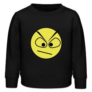 angry view - Kinder Organic Sweatshirt Mini Changer von Stanley/Stella - Schwarz - Vorne - AI Model Kid Male (0cm)