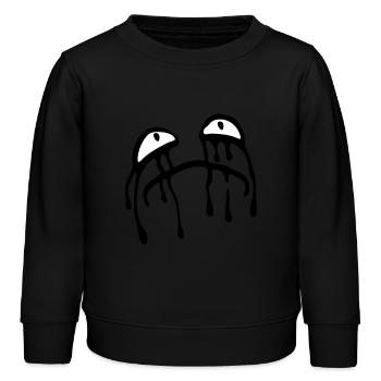 Pleurer visage triste larmes malheureux - Sweat enfant bio Stanley/Stella - noir - Devant - AI Model Kid Male (0cm)
