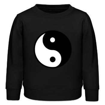 Yin Yang - Sweat enfant bio Stanley/Stella - noir - Devant - AI Model Kid Male (0cm)
