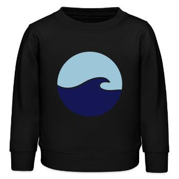 Vague - Sweat enfant bio Stanley/Stella - noir - Devant - AI Model Kid Male (0cm)