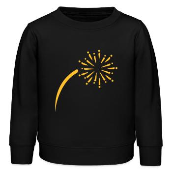 Feuerwerk - Kinder Organic Sweatshirt Mini Changer von Stanley/Stella - Schwarz - Vorne - AI Model Kid Male (0cm)