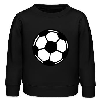 Fußball - Kinder Organic Sweatshirt Mini Changer von Stanley/Stella - Schwarz - Vorne - AI Model Kid Male (0cm)
