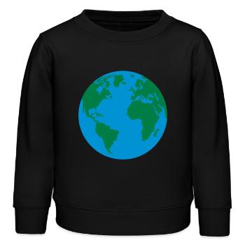 Terre - Sweat enfant bio Stanley/Stella - noir - Devant - AI Model Kid Male (0cm)