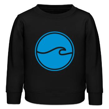 vague - Sweat enfant bio Stanley/Stella - noir - Devant - AI Model Kid Male (0cm)