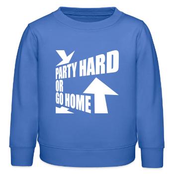 Party Hard Or Go Home Pfeile Nach Hause Gehen Logo - Kinder Organic Sweatshirt Mini Changer von Stanley/Stella - carolina Blue - Vorne - AI Model Kid Female (0cm)