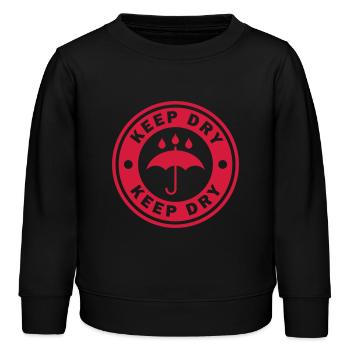 Trocken halten Zerbrechlicher runder Kreisstempel Aufkleber - Kinder Organic Sweatshirt Mini Changer von Stanley/Stella - Schwarz - Vorne - AI Model Kid Male (0cm)