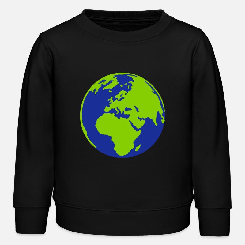 earth 2col - Kinder Organic Sweatshirt Mini Changer von Stanley/Stella - Schwarz