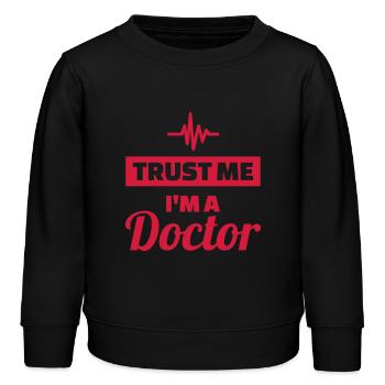 Arzt - Kinder Organic Sweatshirt Mini Changer von Stanley/Stella - Schwarz - Vorne - AI Model Kid Male (0cm)