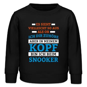 Snooker Sportart - Kinder Organic Sweatshirt Mini Changer von Stanley/Stella - Schwarz - Vorne - AI Model Kid Male (0cm)