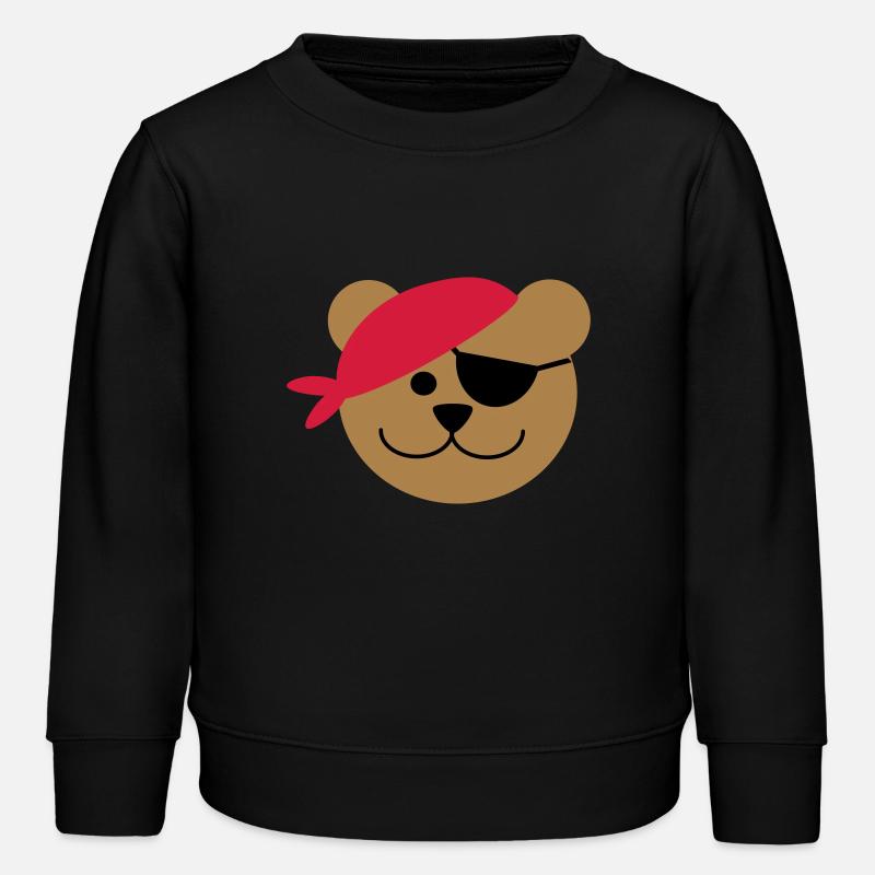 Piratenbär - Kinder Organic Sweatshirt Mini Changer von Stanley/Stella - Schwarz
