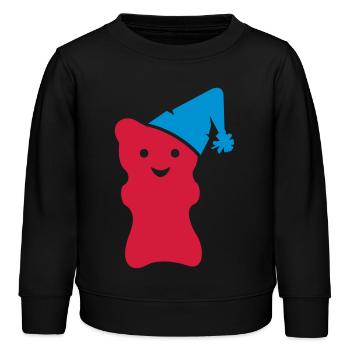 Schlafmützen-Gummibär / night cap gummi bear (2c) - Kinder Organic Sweatshirt Mini Changer von Stanley/Stella - Schwarz - Vorne - AI Model Kid Male (0cm)