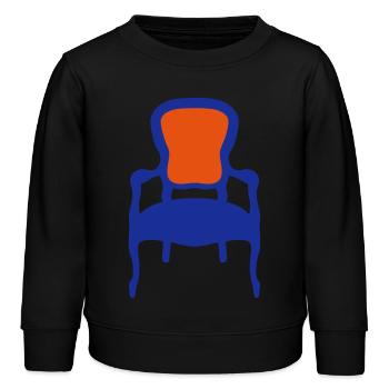 alten Stuhl Stuhl ein - Kinder Organic Sweatshirt Mini Changer von Stanley/Stella - Schwarz - Vorne - AI Model Kid Male (0cm)