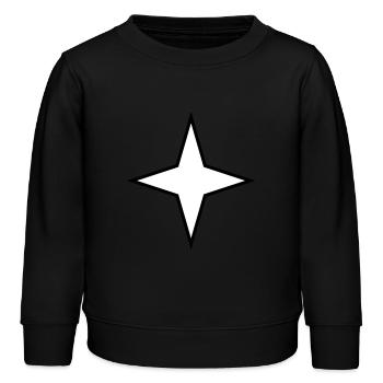 stern 4 zacken 2 farbig - Kinder Organic Sweatshirt Mini Changer von Stanley/Stella - Schwarz - Vorne - AI Model Kid Male (0cm)