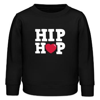 I heart Hip Hop - Sweat enfant bio Stanley/Stella - noir - Devant - AI Model Kid Male (0cm)