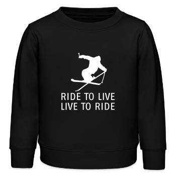 ride to live iiii - Sweat enfant bio Stanley/Stella - noir - Devant - AI Model Kid Male (0cm)