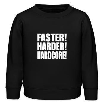 Faster Harder Hardcore DE - Kinder Organic Sweatshirt Mini Changer von Stanley/Stella - Schwarz - Vorne - AI Model Kid Male (0cm)