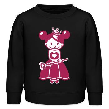 Peu de princesse - princesse peu - Sweat enfant bio Stanley/Stella - noir - Devant - AI Model Kid Male (0cm)