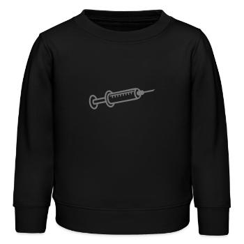 spritze - Kinder Organic Sweatshirt Mini Changer von Stanley/Stella - Schwarz - Vorne - AI Model Kid Male (0cm)