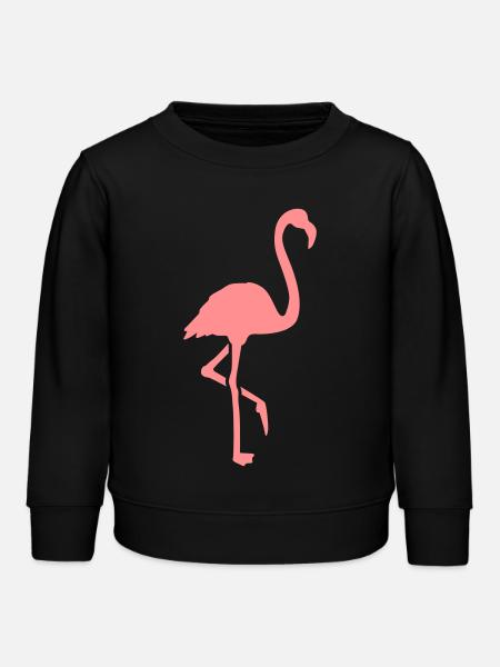 Flamingo - Kinder Organic Sweatshirt Mini Changer von Stanley/Stella - Schwarz