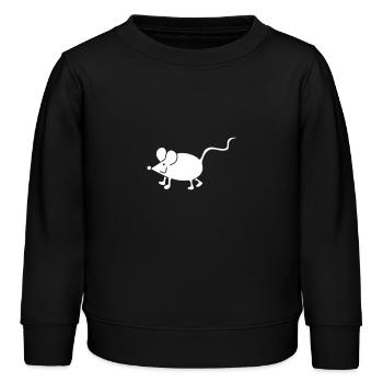 Souris - Sweat enfant bio Stanley/Stella - noir - Devant - AI Model Kid Male (0cm)