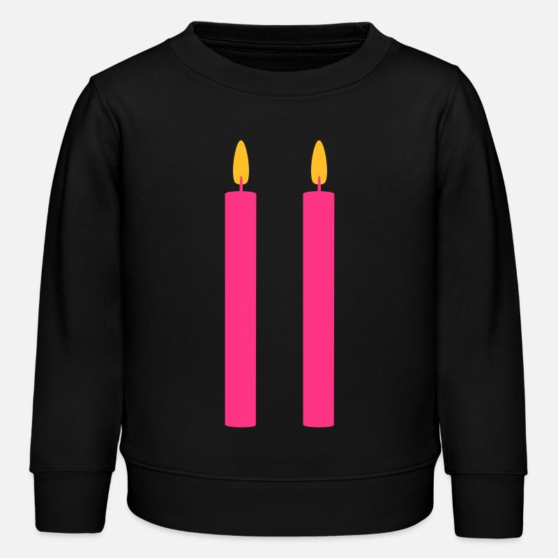 2 Candles / / two / / Second Birthday / / second - Kids Organic Sweatshirt by Stanley/Stella - black